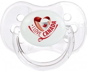 I Love Canada design 2 Sucette Cerise Transparent classique