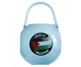 Boîte à tétine Made in PALESTINE de couleur Bleue