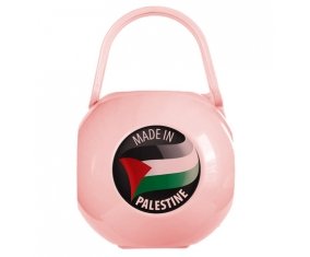 Boîte à tétine Made in PALESTINE de couleur Rose