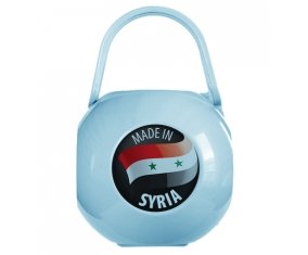 Boîte à tétine Made in SYRIA de couleur Bleue