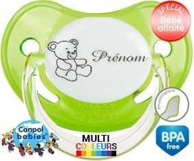 Ourson + prénom: Sucette Physiologique-su7.fr