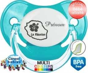 Ile de la réunion + prénom : Sucette Physiologique personnalisée