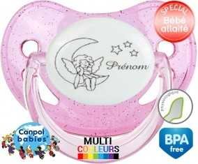 Lune étoiles + prénom: Sucette Physiologique-su7.fr