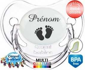 Pieds + prénom: Sucette Physiologique-su7.fr