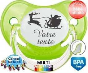 Traîneau de noël + prénom: Sucette Physiologique-su7.fr