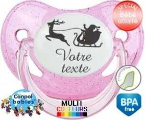 Traîneau de noël + prénom: Sucette Physiologique-su7.fr