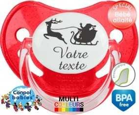 Traîneau de noël + prénom: Sucette Physiologique-su7.fr
