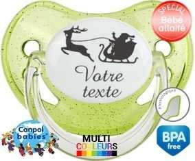 Traîneau de noël + prénom: Sucette Physiologique-su7.fr