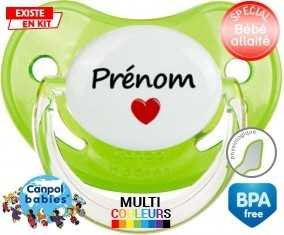 Coeur + prénom: Sucette Physiologique-su7.fr