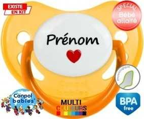 Coeur + prénom: Sucette Physiologique-su7.fr