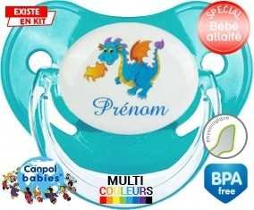 Dragon + prénom : Sucette Physiologique personnalisée