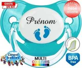 Pied (garçon) + prénom : Sucette Physiologique personnalisée