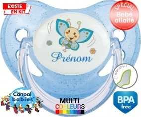 Papillon souriant (garçon) + prénom: Sucette Physiologique-su7.fr