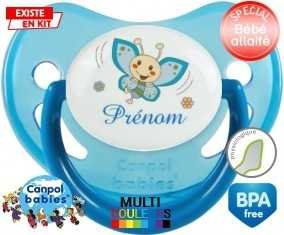Papillon souriant (garçon) + prénom: Sucette Physiologique-su7.fr