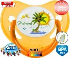 Palmier style2 + prénom: Sucette Physiologique-su7.fr