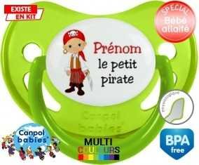 Petit pirate + prénom: Sucette Physiologique-su7.fr