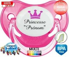 Princesse couronne + prénom : Sucette Physiologique