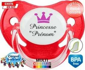 Princesse couronne + prénom: Sucette Physiologique-su7.fr