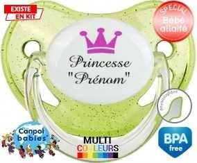 Princesse couronne + prénom: Sucette Physiologique-su7.fr