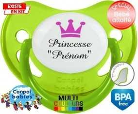 Princesse couronne + prénom: Sucette Physiologique-su7.fr