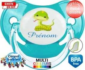 Serpent + prénom : Sucette Physiologique personnalisée
