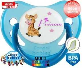 Girafe style1 + prénom: Sucette Physiologique-su7.fr