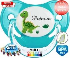 Dinosaure + prénom : Sucette Physiologique personnalisée