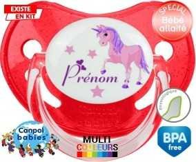 Licorne style1 + prénom: Sucette Physiologique-su7.fr