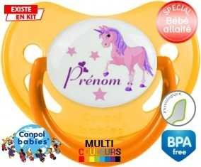 Licorne style1 + prénom: Sucette Physiologique-su7.fr