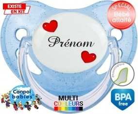 Cœurs Style2 + prénom: Sucette Physiologique-su7.fr