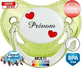 Cœurs Style2 + prénom: Sucette Physiologique-su7.fr