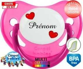 Cœurs Style2 + prénom: Sucette Physiologique-su7.fr