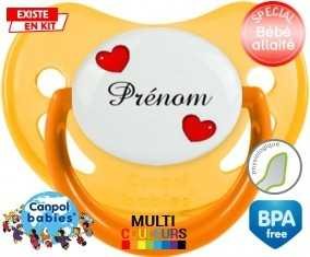 Cœurs Style2 + prénom: Sucette Physiologique-su7.fr