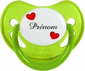 Cœurs Style2 + prénom: Sucette Physiologique-su7.fr