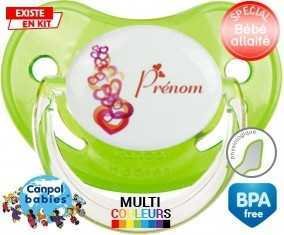 Coeurs + prénom: Sucette Physiologique-su7.fr