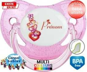 Coeurs + prénom: Sucette Physiologique-su7.fr
