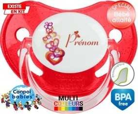 Coeurs + prénom: Sucette Physiologique-su7.fr