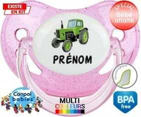 Tracteur + prénom: Sucette Physiologique-su7.fr