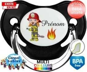 Pompier flamme + prénom: Sucette Physiologique-su7.fr