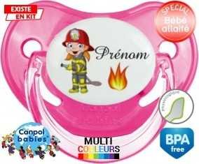 Pompier flamme + prénom: Sucette Physiologique-su7.fr