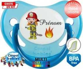 Pompier flamme + prénom: Sucette Physiologique-su7.fr