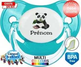 Panda style2 + prénom : Sucette Physiologique personnalisée