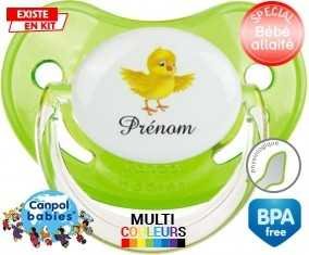 Poussin + prénom: Sucette Physiologique-su7.fr