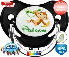 Singe style1 + prénom: Sucette Physiologique-su7.fr