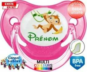 Singe style1 + prénom: Sucette Physiologique-su7.fr