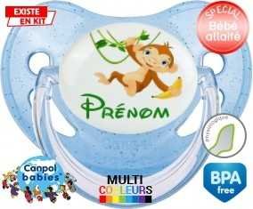 Singe style1 + prénom: Sucette Physiologique-su7.fr