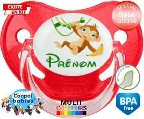 Singe style1 + prénom: Sucette Physiologique-su7.fr