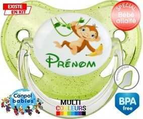 Singe style1 + prénom: Sucette Physiologique-su7.fr