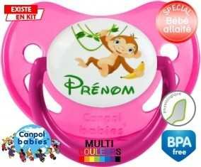 Singe style1 + prénom: Sucette Physiologique-su7.fr