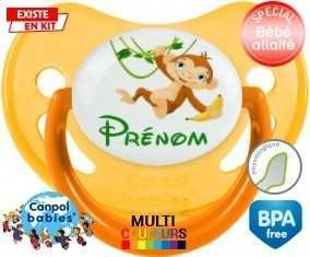 Singe style1 + prénom: Sucette Physiologique-su7.fr